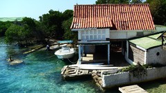 Water ocean dock houses
