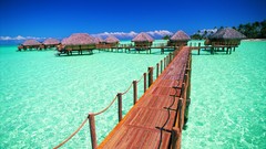 Water ocean Maldives Bridges Beaches