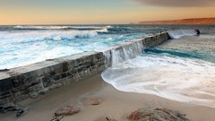 Water ocean rocks skyscapes
