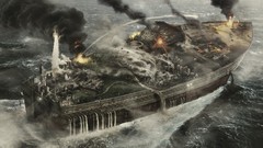 Water ocean ships Earth sailing miniature artwork digital art