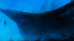 Water ocean underwater skeletons artwork shipwrecks eerie Chris 