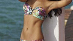 Water ocean woman brunettes models bikini swimsuits Diana 