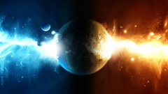 Water outer space planets