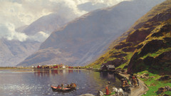 Water paintings Mountains