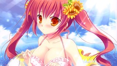 Water pink cleavage bikini twintails hentai nipples through 