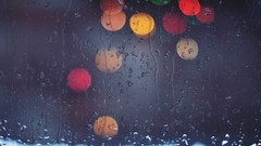 Water rain glass lights bokeh water drops