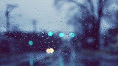 Water rain lights wet bokeh cityscapes rain on glass