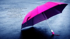 Water rain pink Umbrellas love you Quotes