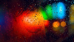 Water rain wet rain on glass