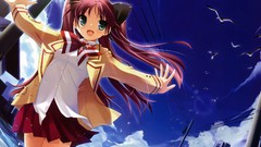 Water red wet blush anime girls seifuku harukazedori ni 