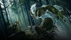 Water rivers forests mage Druid Golem video games Elemental 