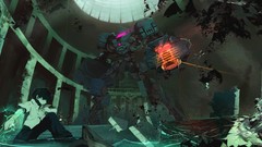 Water robot short hair black hair black eyes anime boys mecha