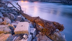 Water rocks decay sea shorelines