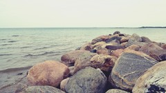 Water rocks lakes gloomy