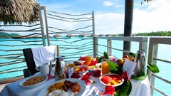 Water room ocean paradise food lagoon Bora Bora Hotel Tahiti 