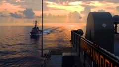 Water ships Boats aircraft carriers. South China Sea unrep