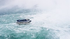 Water ships waterfalls waves