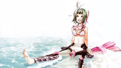 Water short hair green