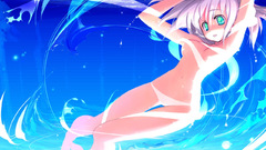 Water short hair white