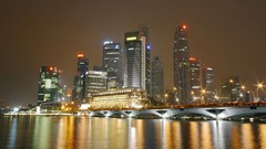 Water Singapore roads Bridges architecture lakes buildings 