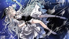 Water Stars dress hats gloves blondes long hair yellow eyes 