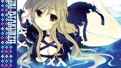 Water Stars dress Ribbons blondes long hair barefoot yellow 