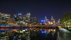 Water Stars Skyscrapers architecture cities cityscapes towns