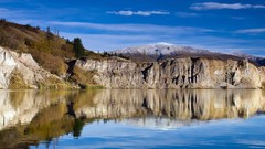Water summer lakes skies