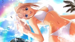 Water sun anime girls rainbows tony taka shiomiya kanami 