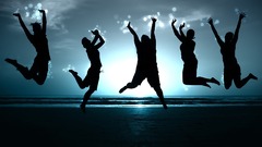 Water sunset blue black