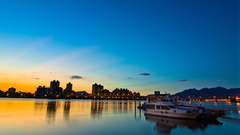 Water sunset cityscapes ships