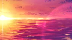 Water sunset clouds lens