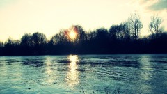 Water sunset Landscapes nature