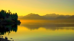 Water sunset Landscapes nature