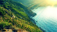 Water sunset Landscapes nature