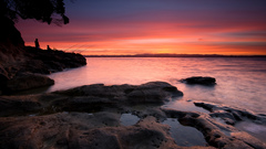 Water sunset Landscapes nature