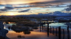 Water sunset sunrise skyscapes