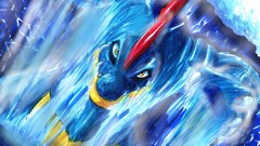 Water surfing waterfalls Pokemon deviantart artwork feraligatr
