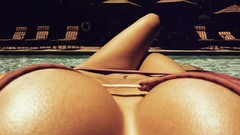 Water swimming lingerie models boobs swimming pools