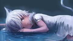 Water tails brown eyes