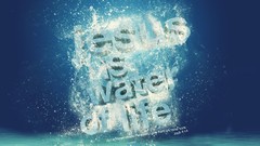 Water text Jesus Typography deviantart digital art