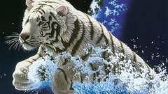 Water Tigers white tiger