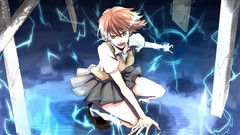 Water time weapons Anime lighting anime girls brown eyes 