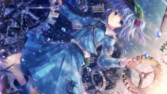 Water touhou cityscapes blue