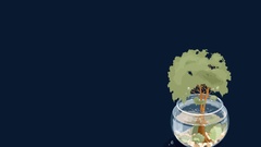 Water Trees Bonsai blue