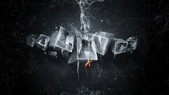 Water Typography balance water flames fish tank