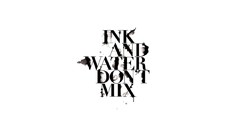 Water Typography ink minimalistic