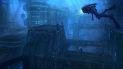 Water underwater diving artwork