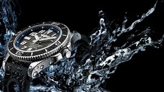 Water watch black background breitling