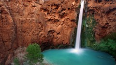 Water waterfalls Grand Canyon national park rock formations